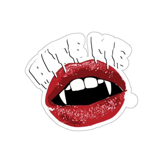 Bite Me Vampire Mouth Sticker Decal