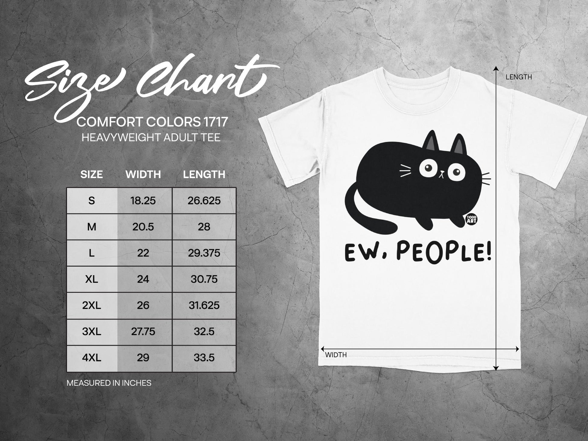 Ew People Cat Graphic Heavyweight Adult Tee