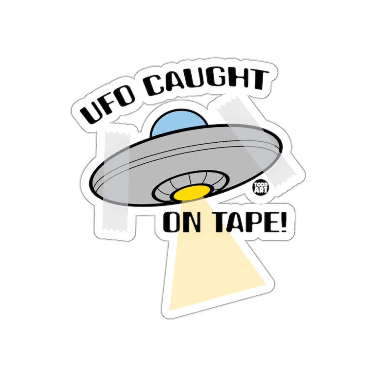 UFO Caught On Tape Sticker Fun and Unique Accessory