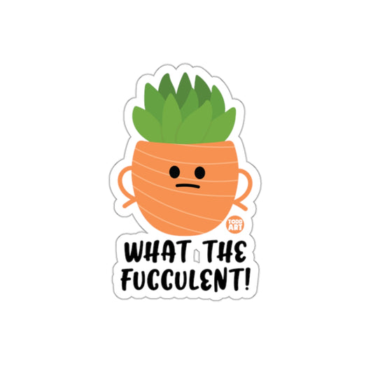 What The Fucculent Angry Plant In Orange Pot Stickers