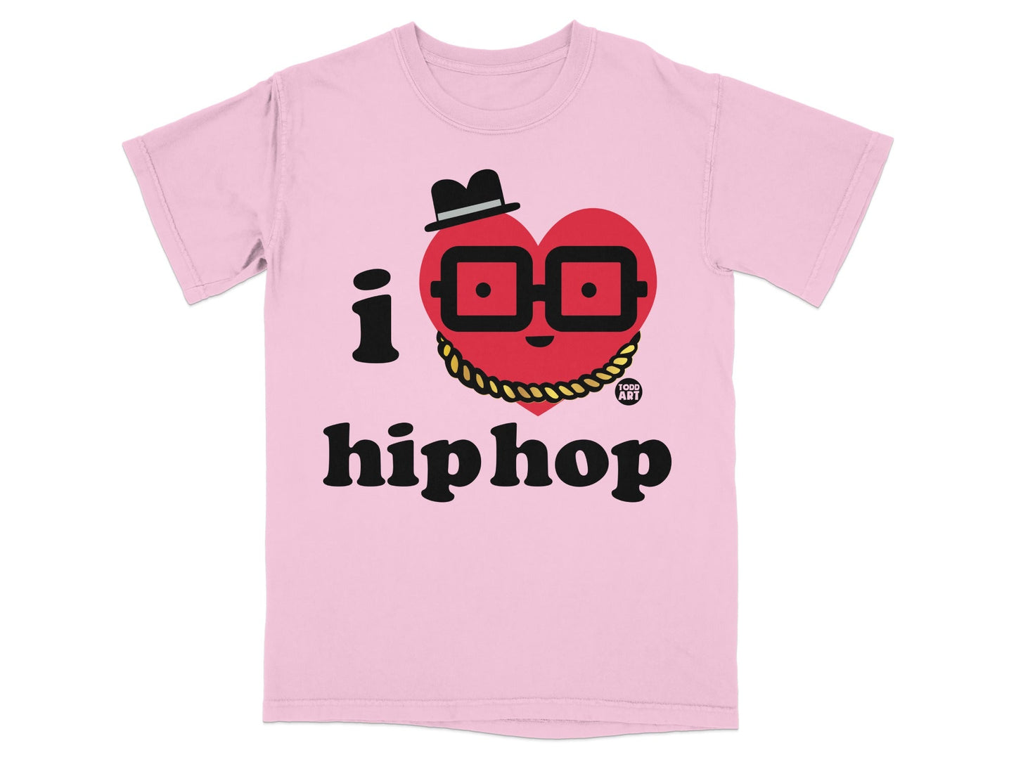 I Love Hip Hop Graphic Tee with Cool Heart Design