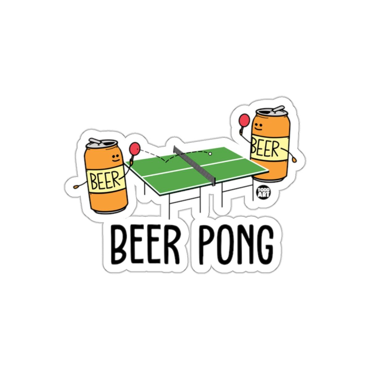 Beer Pong Fun Sticker for Party Enthusiasts