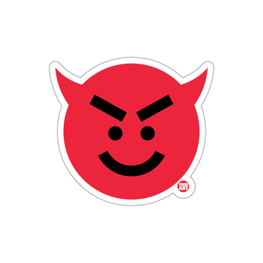 Devil Emoji Red Design Sticker for Fun Decorations