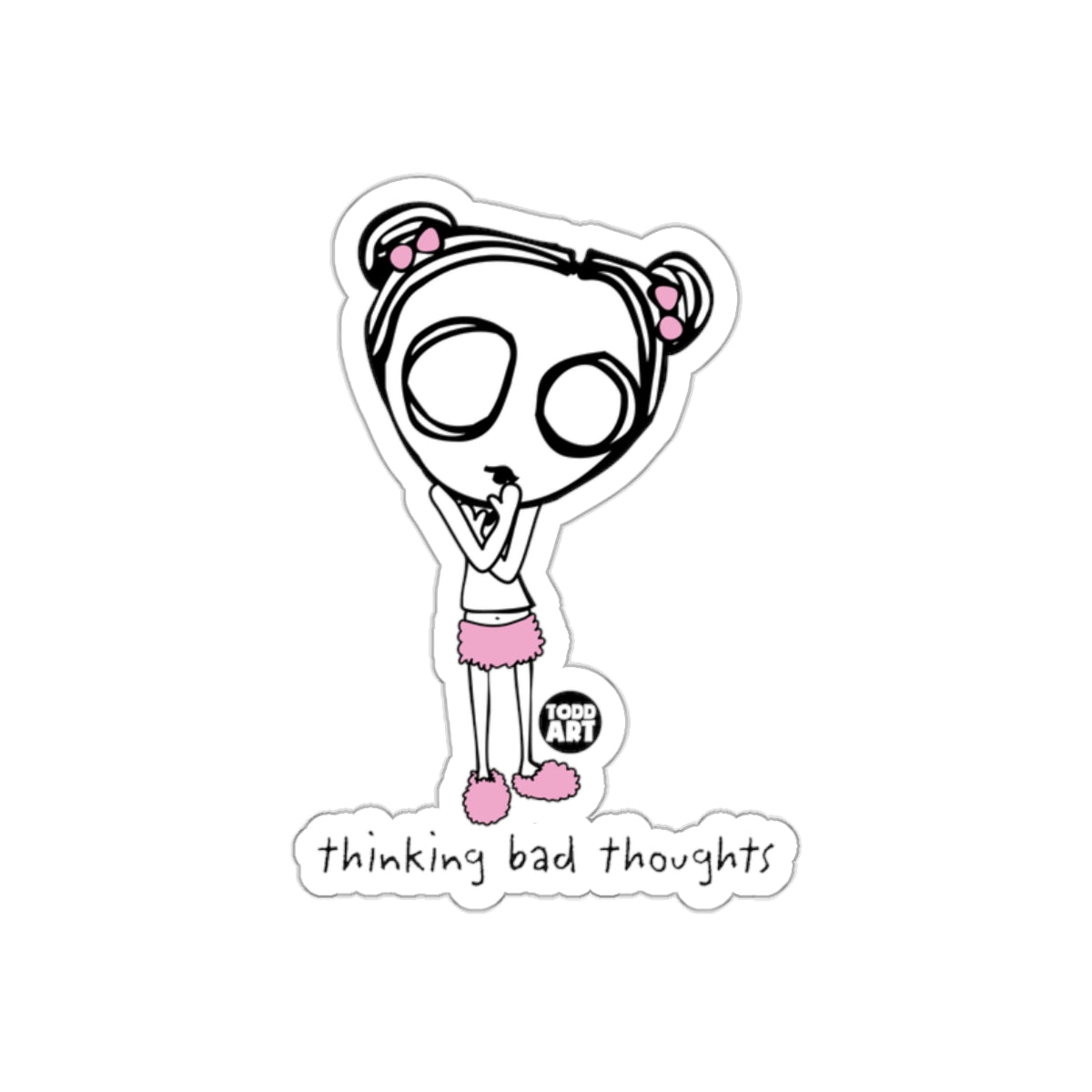 Thinking Bad Thoughts Character Art Sticker