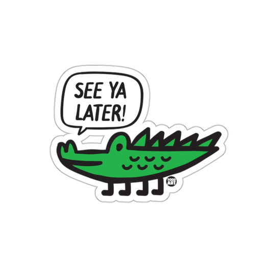 See Ya Later Green Cartoon Crocodile Funny Stickers