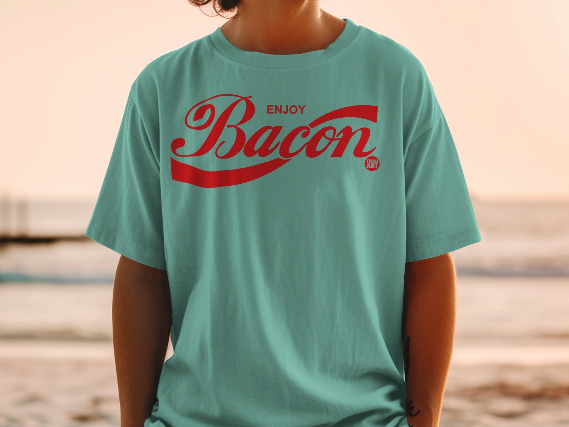 Enjoy Bacon Graphic Tee for Casual Wear