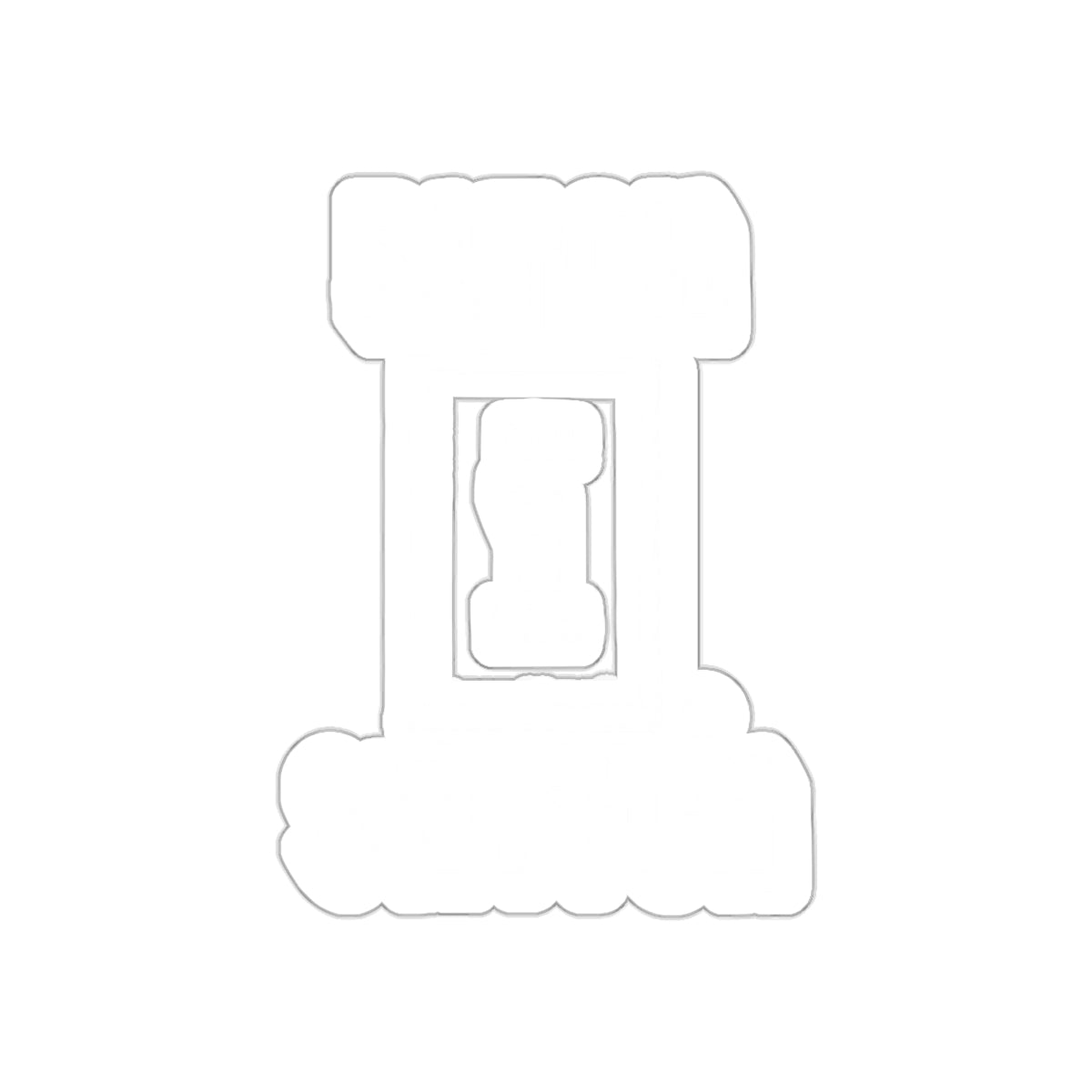 Retro Letter I Stick Figure Design Sticker Product