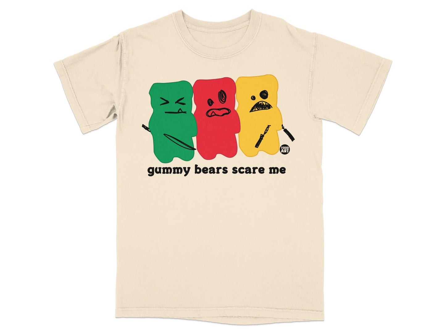 Gummy Bears Scare Me Graphic T-Shirt Fun Apparel