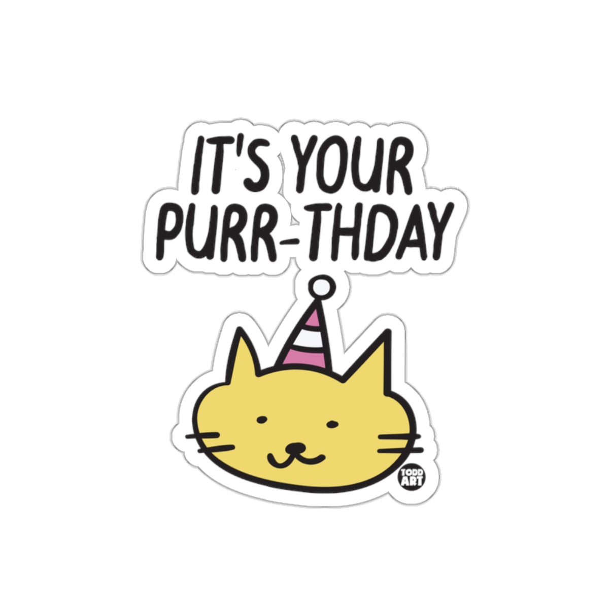 It's Your Purr-thday Cat Birthday Sticker Product