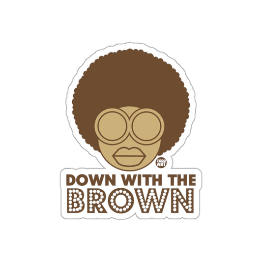 Down With The Brown Retro Artwork Sticker Product