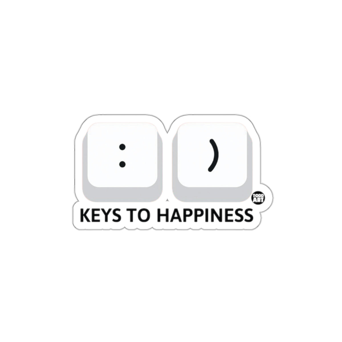 Keys To Happiness Keyboard Sticker Fun Key Accessory