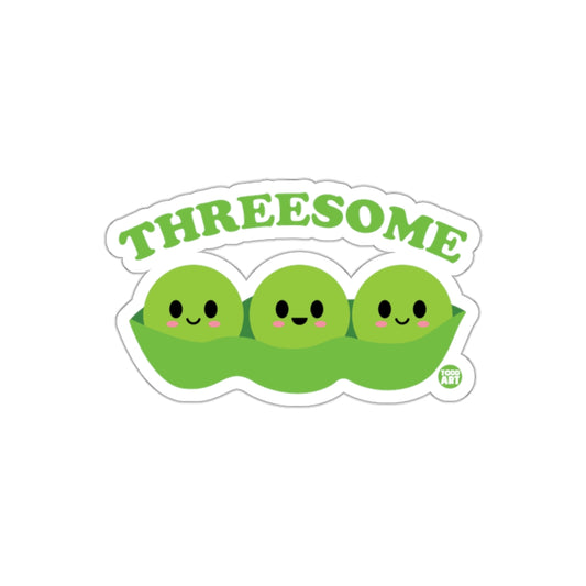 Threesome Cute Peas in Pod Sticker Design Graphic