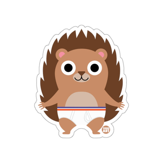 Cute Cartoon Hedgehog in Underwear Sticker