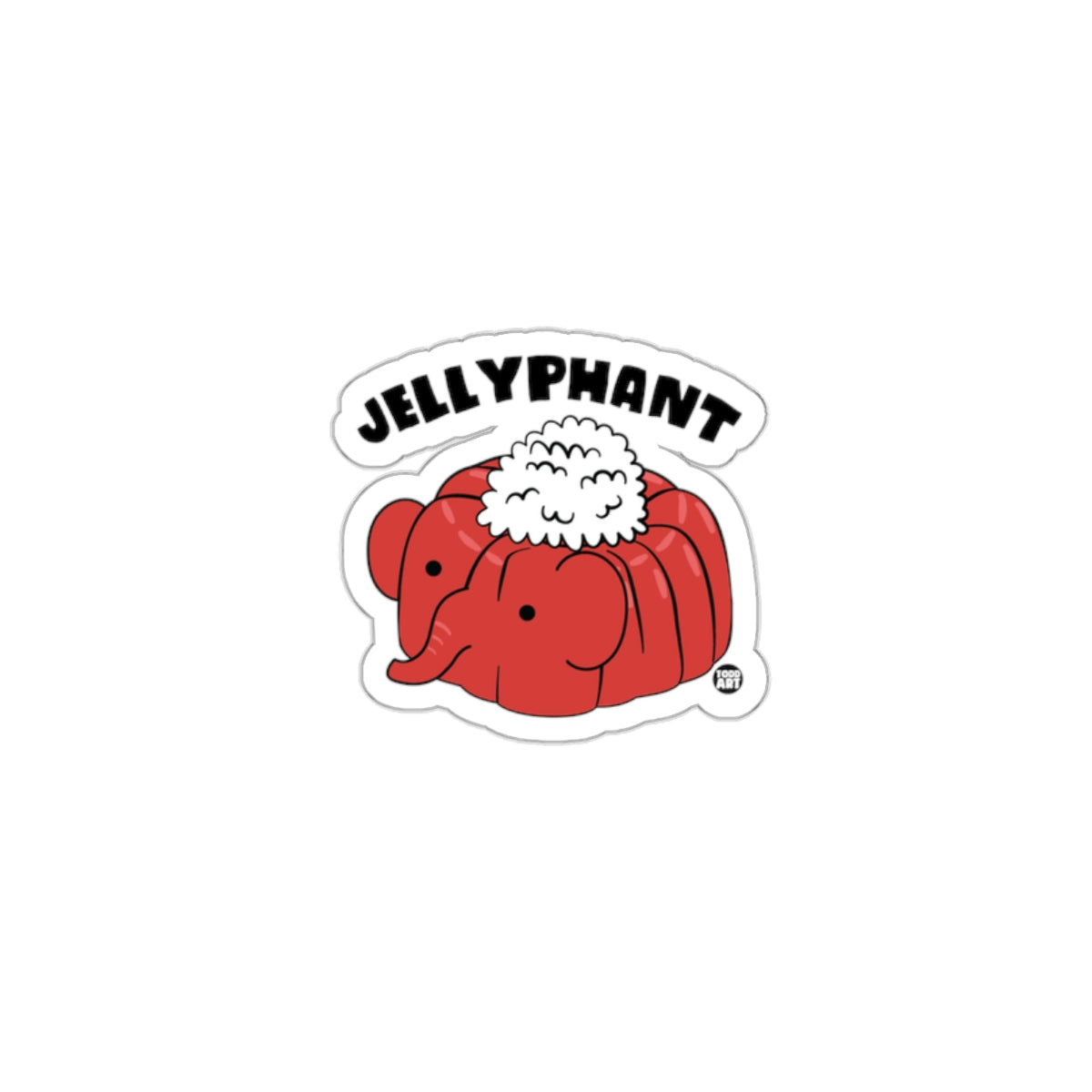 Cute Red Elephant Shaped Jelly Sticker Product