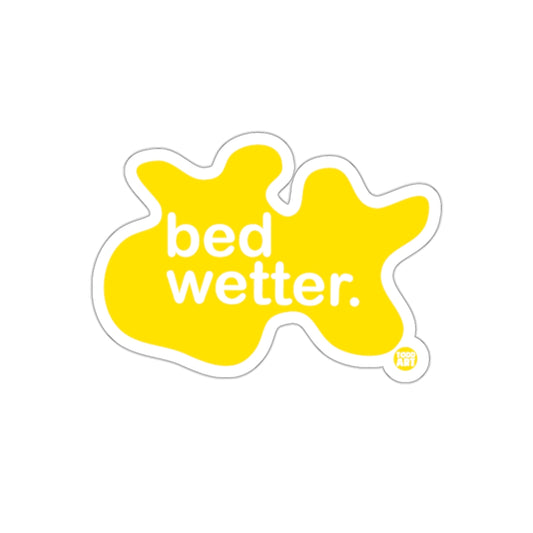 Bed Wetter Todd Art Yellow Background Design Stickers