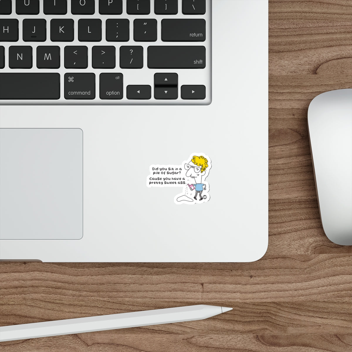 Funny Cartoon Sticker with Humorous Quote Sticker