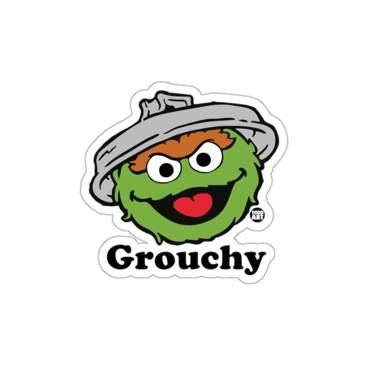 Grouchy Trash Can Resident from Sesame Street Stickers