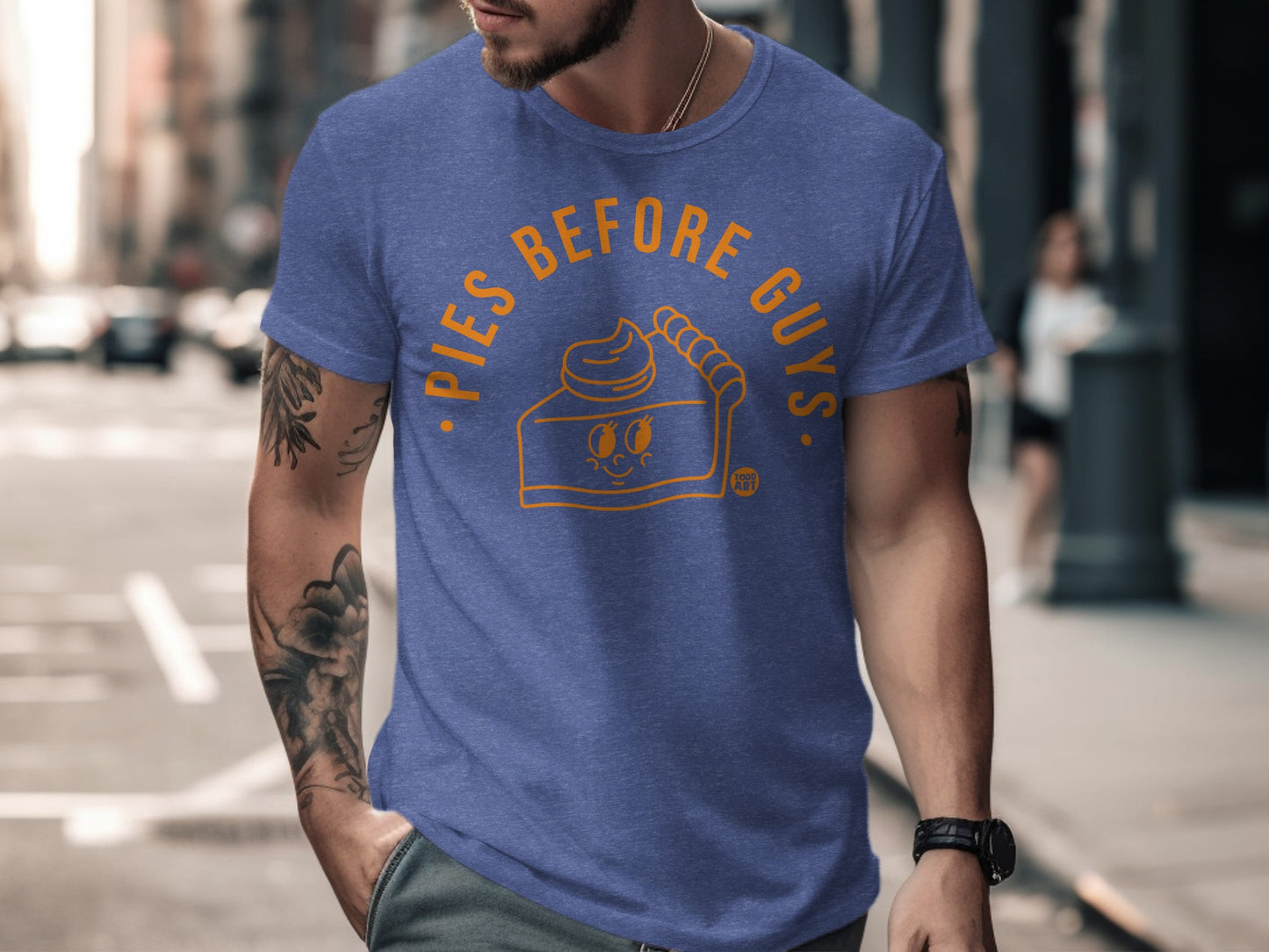 Pies Before Guys Graphic Printed T-Shirt