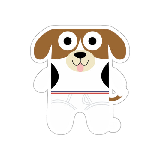 Adorable Cartoon Dog Sticker with Cute Expression