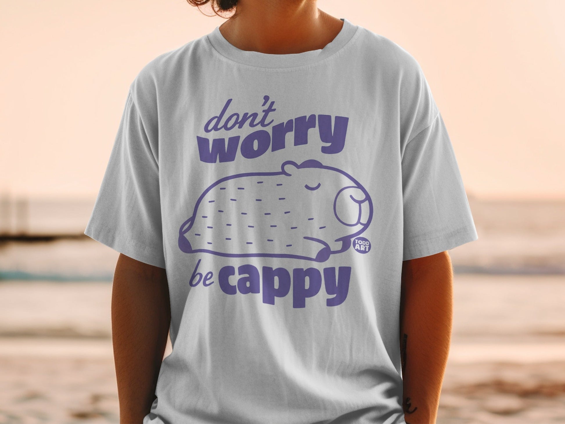 Don't Worry Be Cappy Graphic T-Shirt for Casual Wear