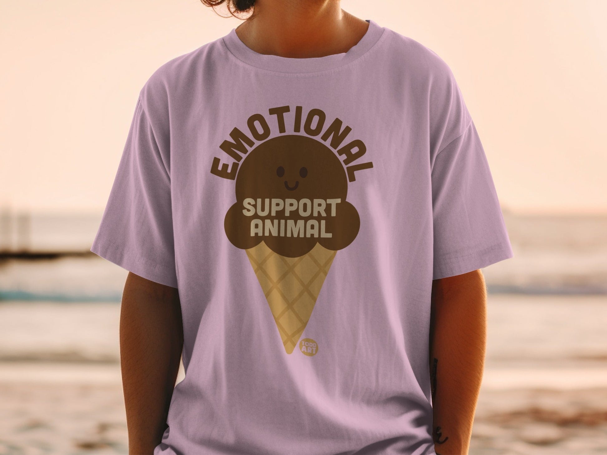 Emotional Support Animal Ice Cream Cone Shirt