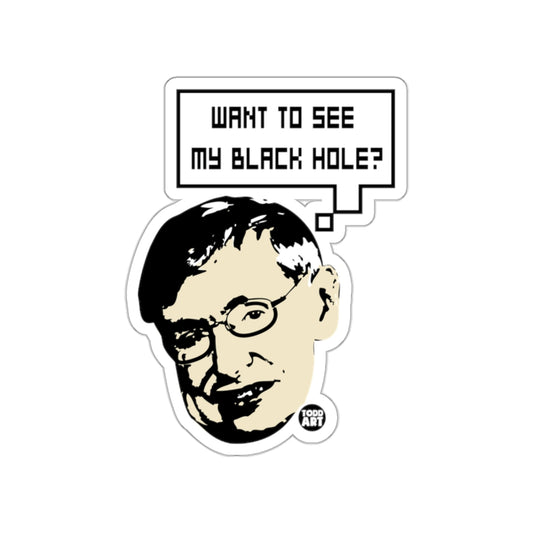 Want to See My Black Hole Funny Hawking Physics Stickers