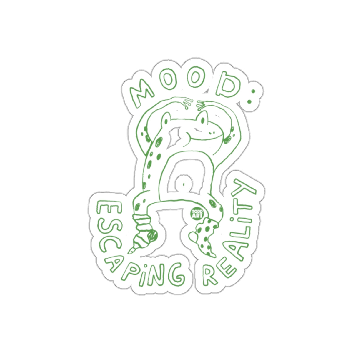 Mood Escaping Reality Todd Art Sticker