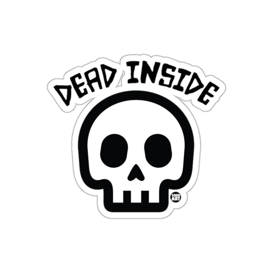 Dead Inside Skull Design from Todd Art Black sticker