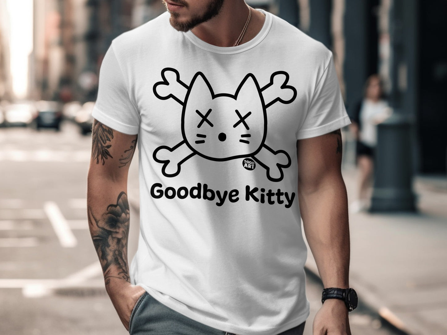 Goodbye Kitty Unisex Casual T-Shirt Design