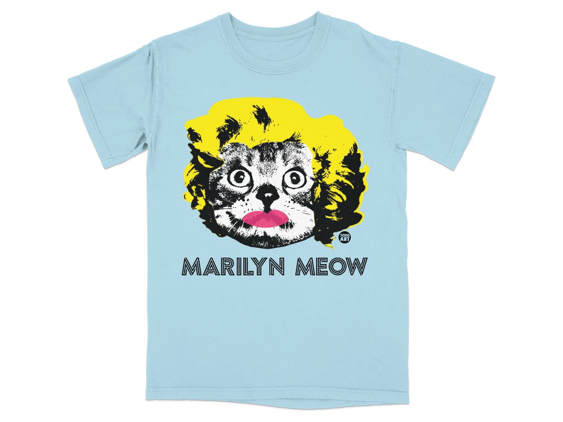 Marilyn Meow Graphic Tee T-Shirt with Cat Face Design