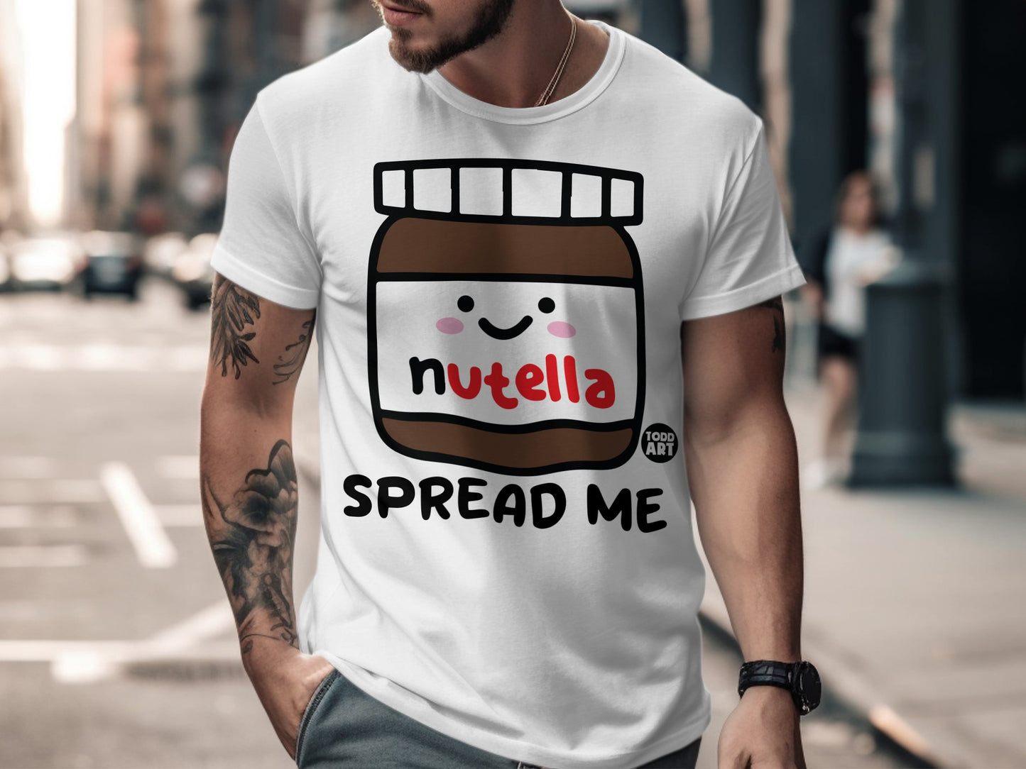 Cute Nutella Spread Me Graphic Tee for Everyday Wear