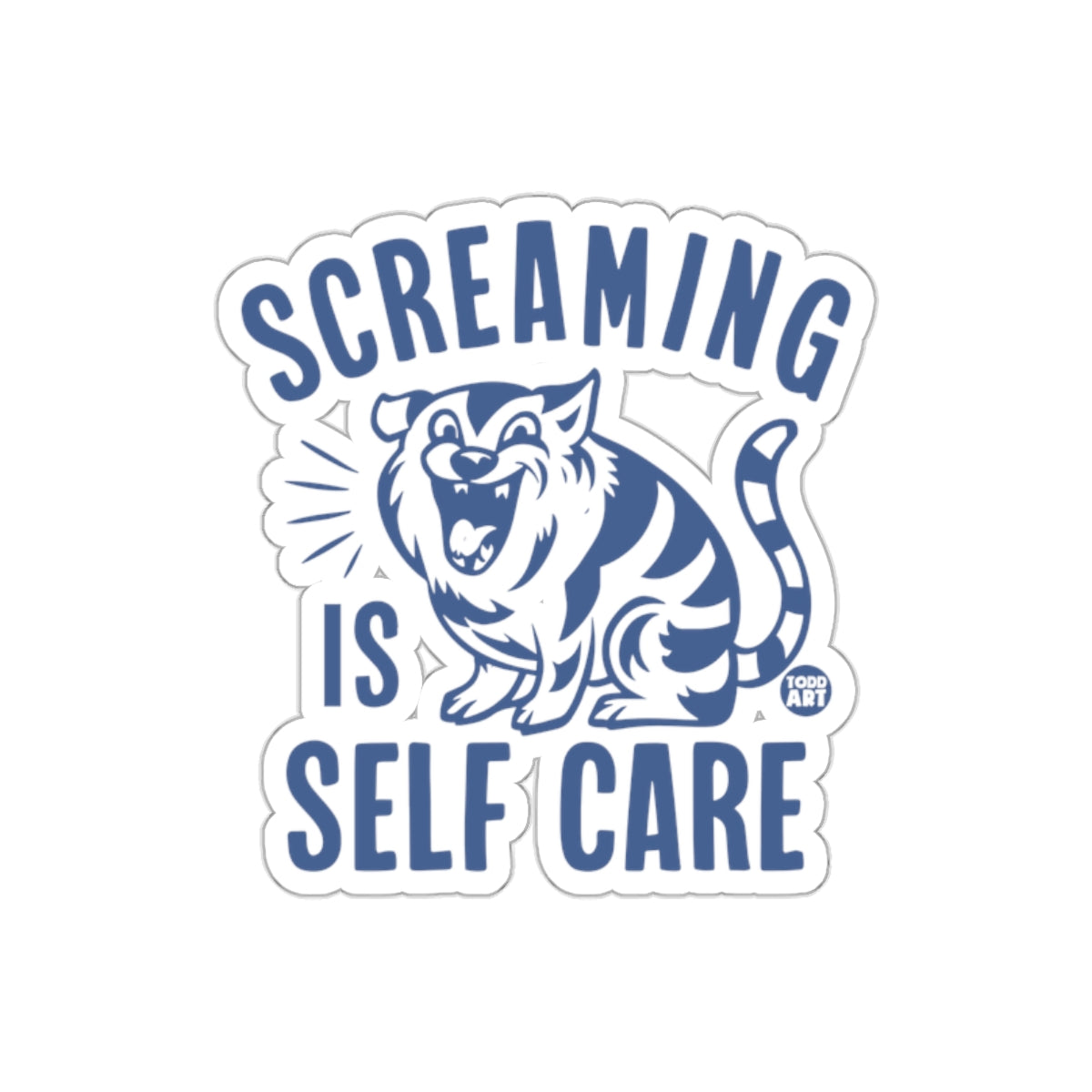 Screaming is Self Care Animated Cat Sticker