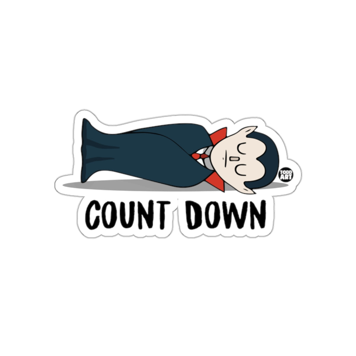 COUNT DOWN Vampire Character Sticker for Halloween Decor