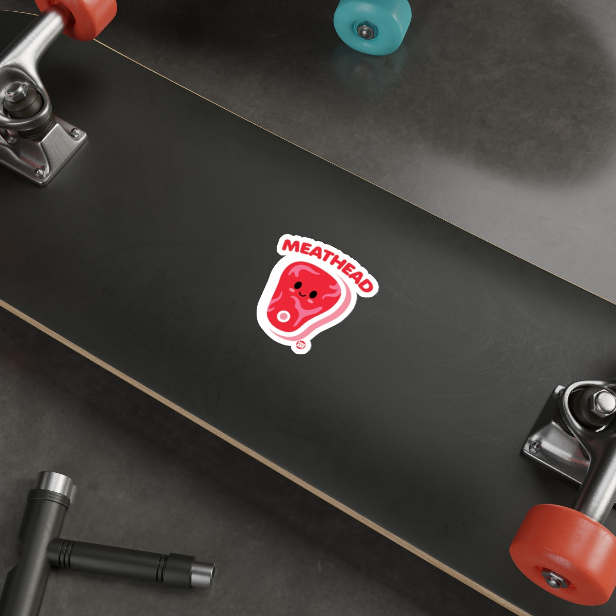 Meathead Cartoon Character Sticker for Skateboards