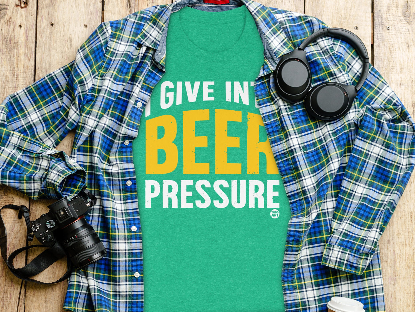 Give Into Beer Pressure Graphic Shirt for Beer Lovers