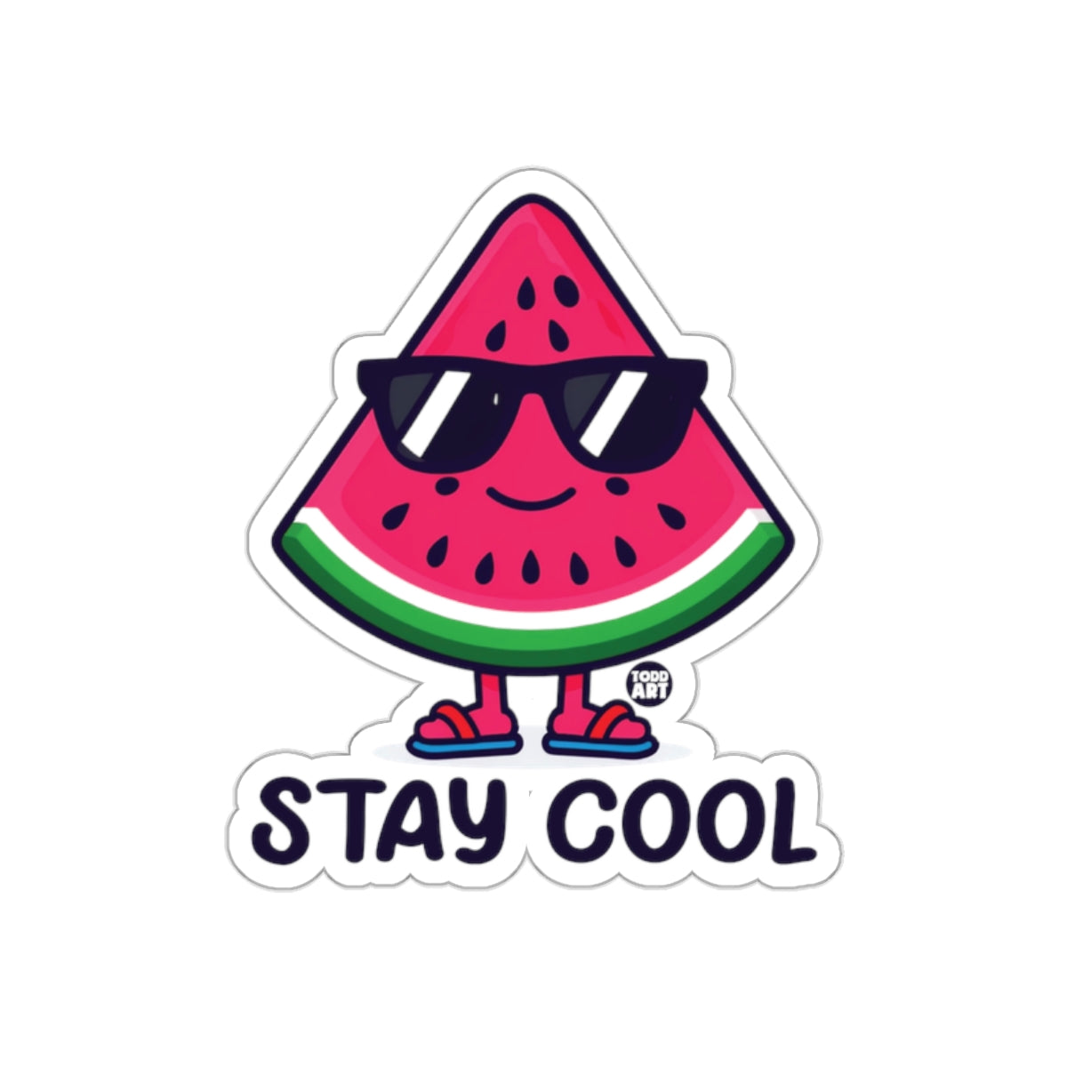 Stay Cool Watermelon with Sunglasses Sticker