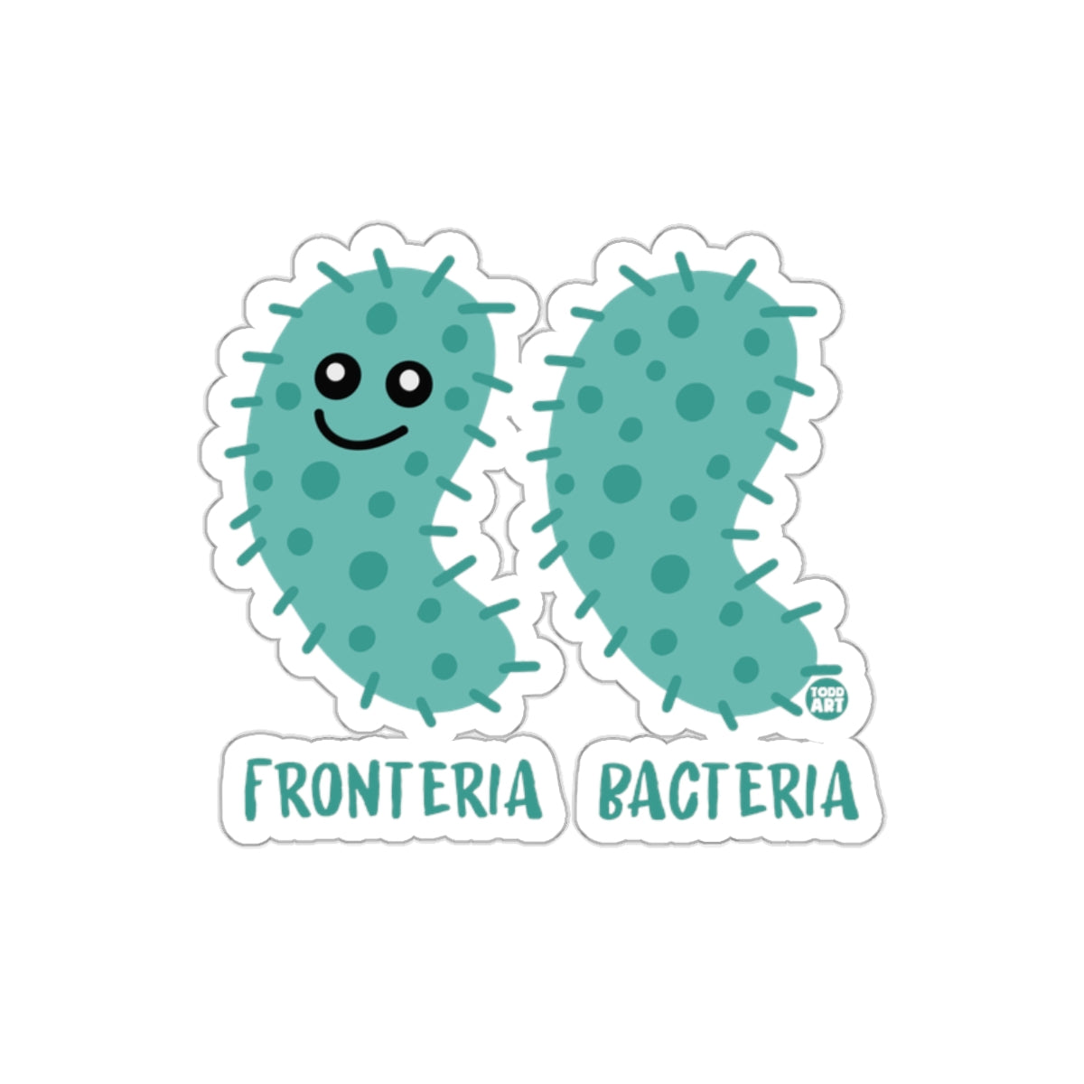 Fronteria Bacteria Character Sticker Fun Art Decal