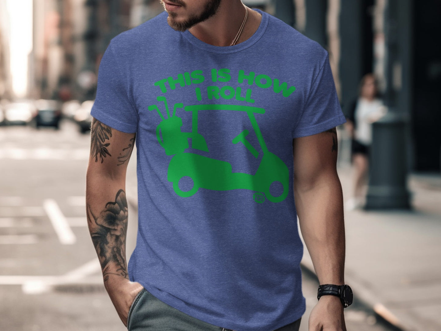 This Is How I Roll Cartoon Golf Cart T-shirt