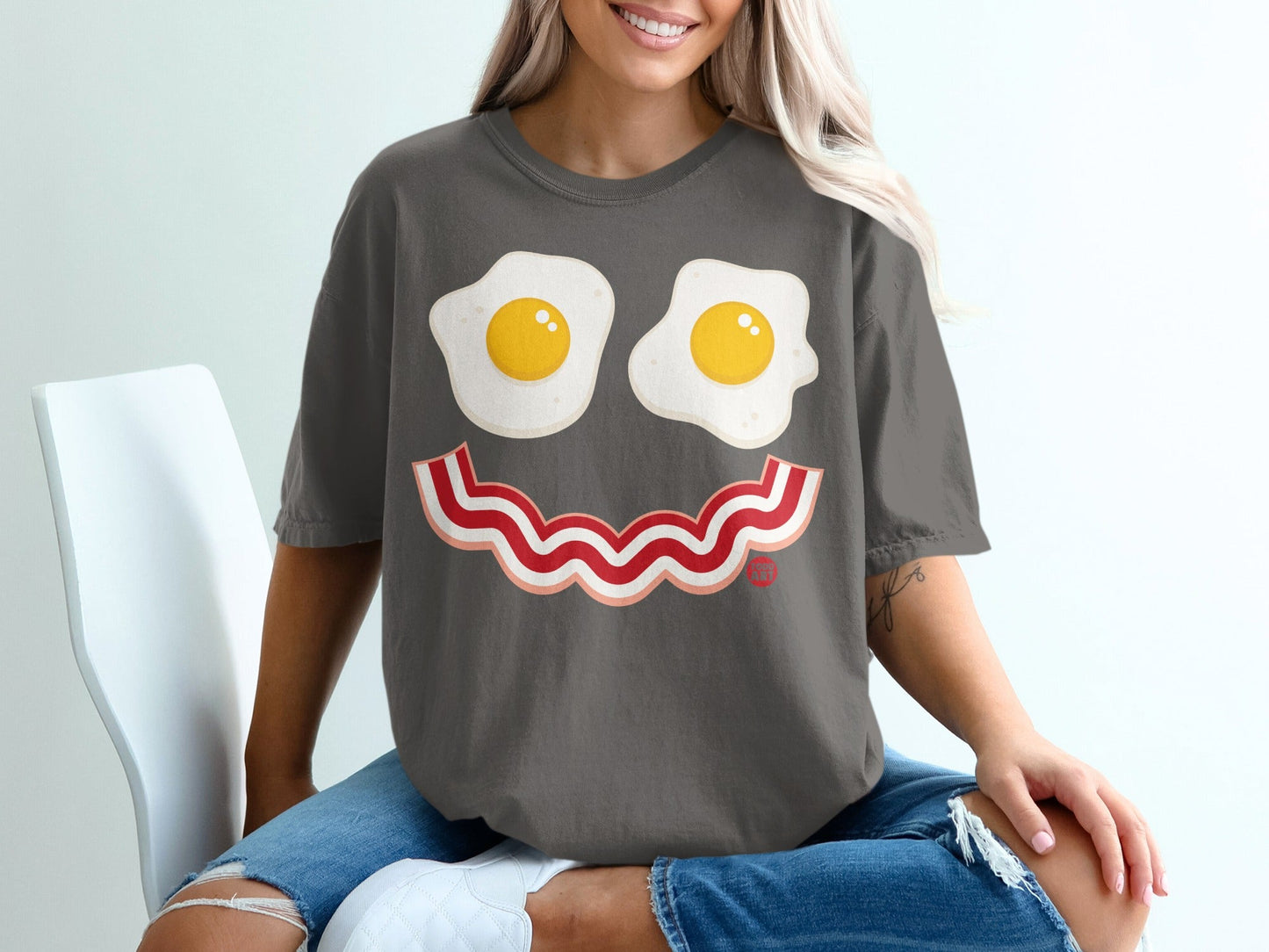 Fun Breakfast Face Graphic Tee Perfect for Foodies Product