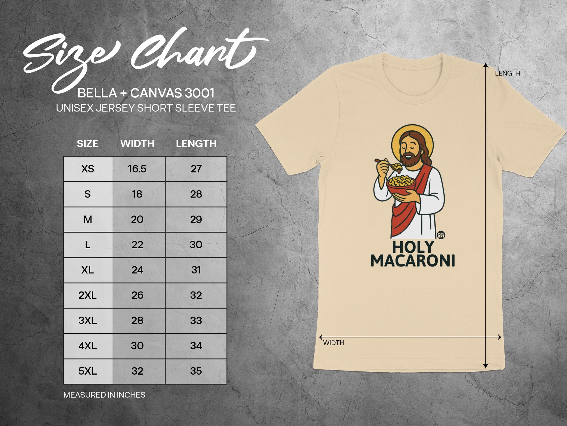 Holy Macaroni Graphic Unisex Jersey Short Sleeve Tee product