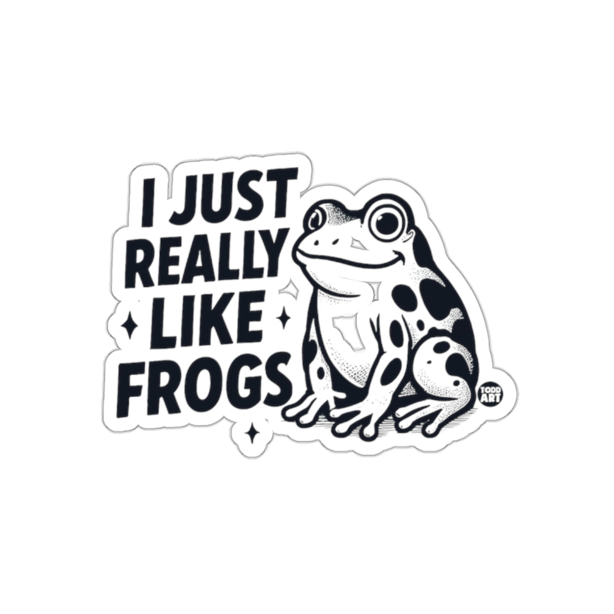 I Just Really Like Frogs Unique Graphic Sticker