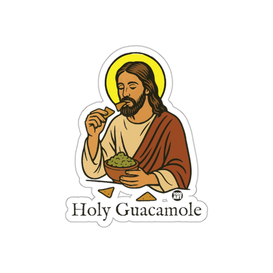 Holy Guacamole Jesus with Chips Funny Sticker