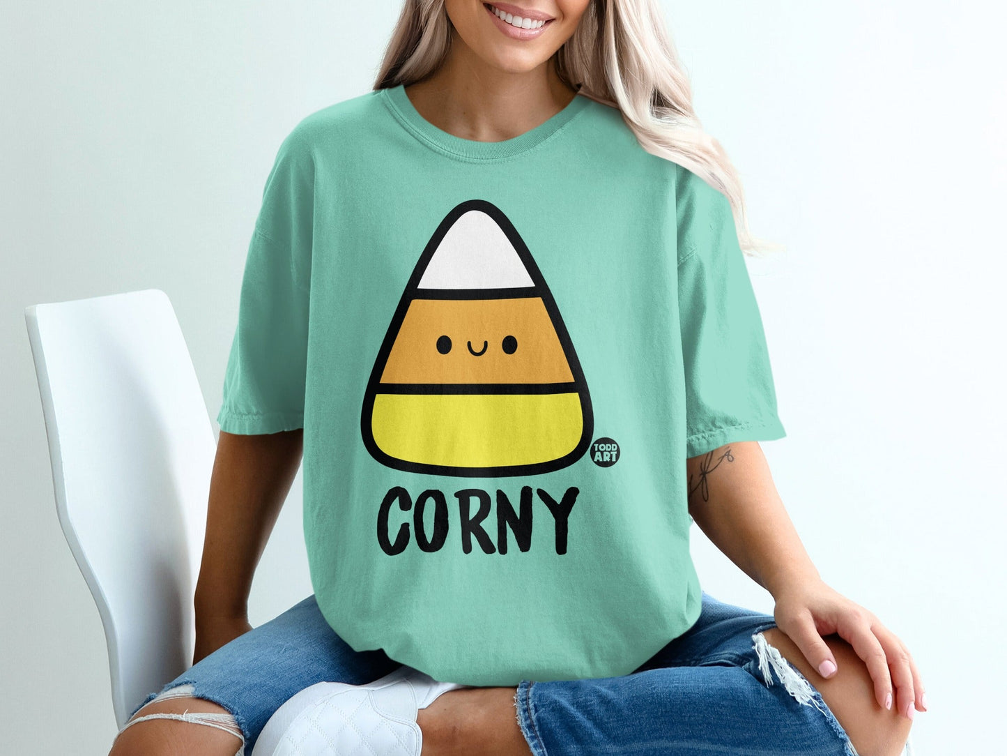 Corny Cute Candy Graphic Todd Art T-Shirt