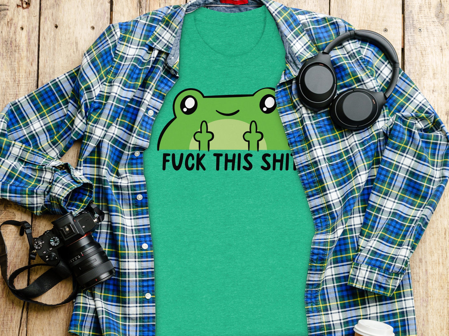 FUCK THIS SHIT Frog Graphic T-shirt product