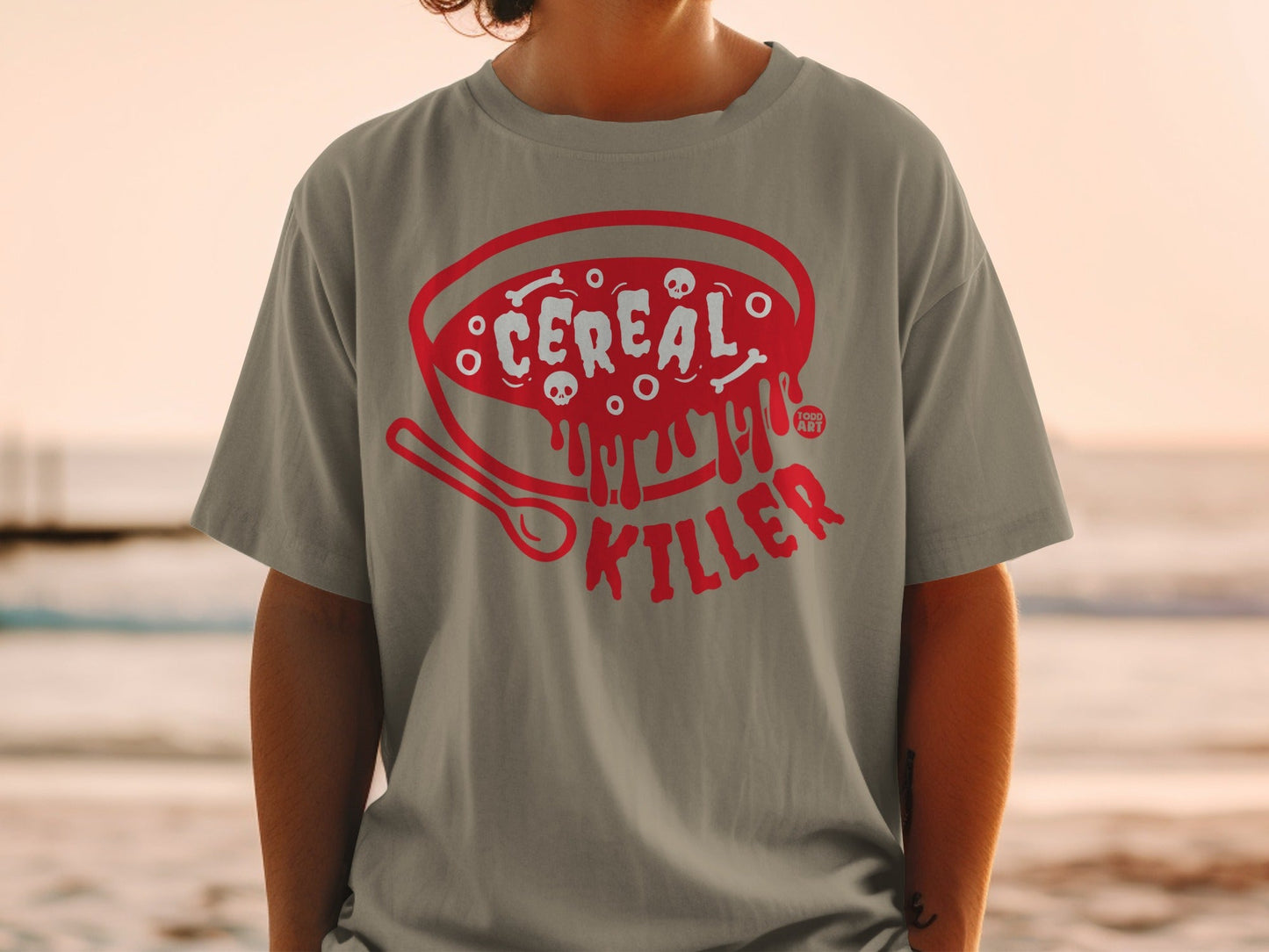 Unique Cereal Killer Graphic T-Shirt for Casual Style