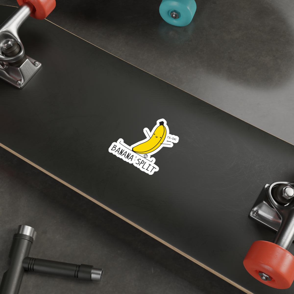 Banana Split Skateboard Sticker Funny Banana Design