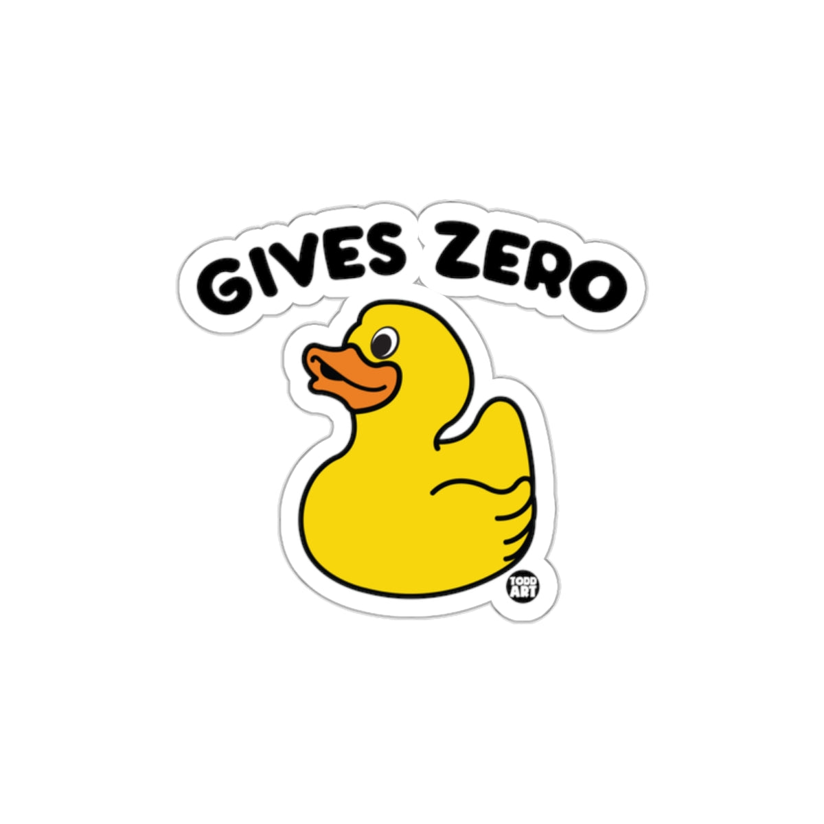 Gives Zero Duck Sticker Fun Graphic product