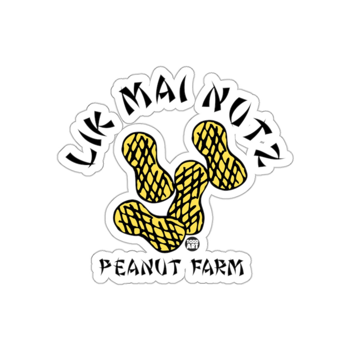 Lick Mai Nutz Peanut Farm Graphic Design Sticker