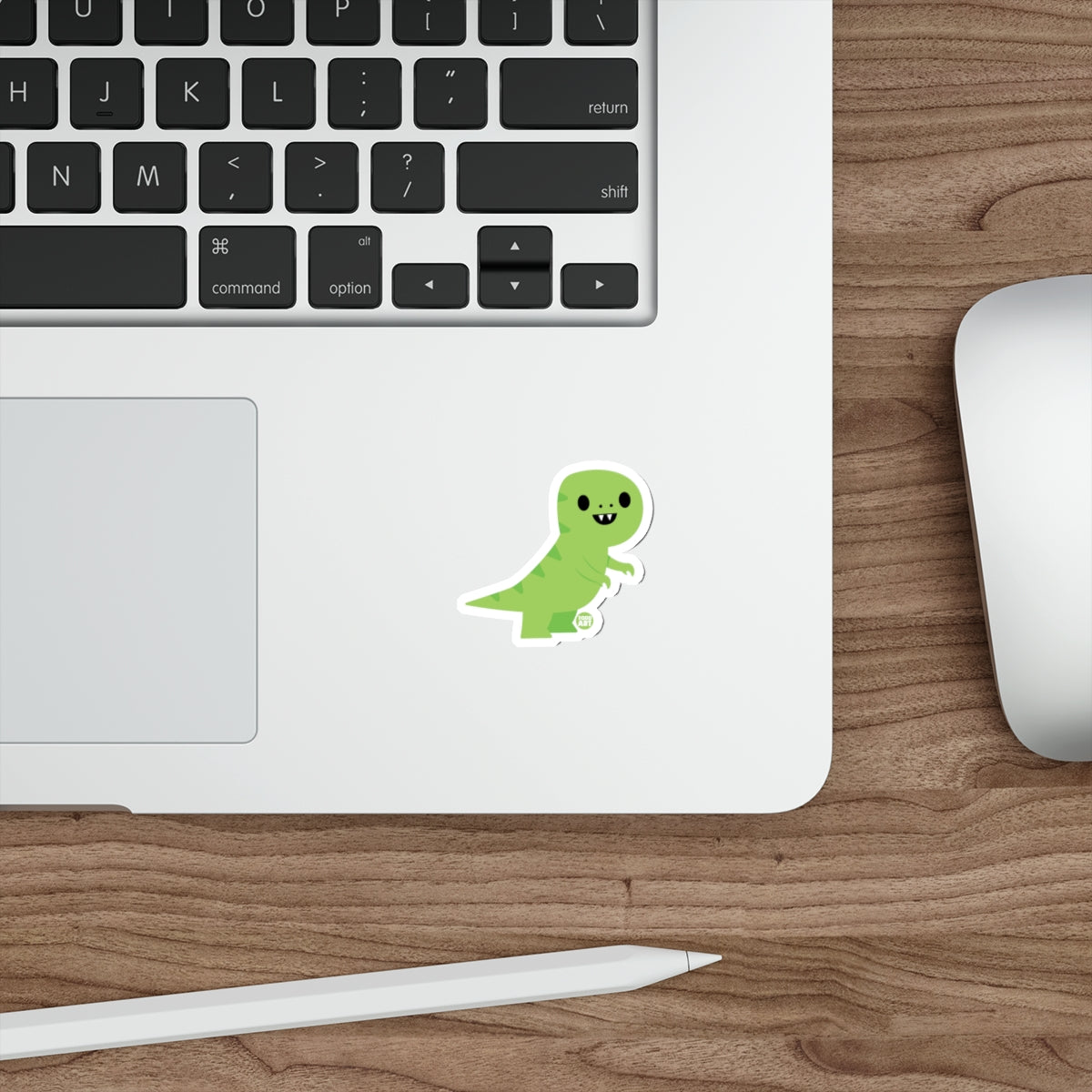 Cute Green Dinosaur Sticker for Laptops and Devices