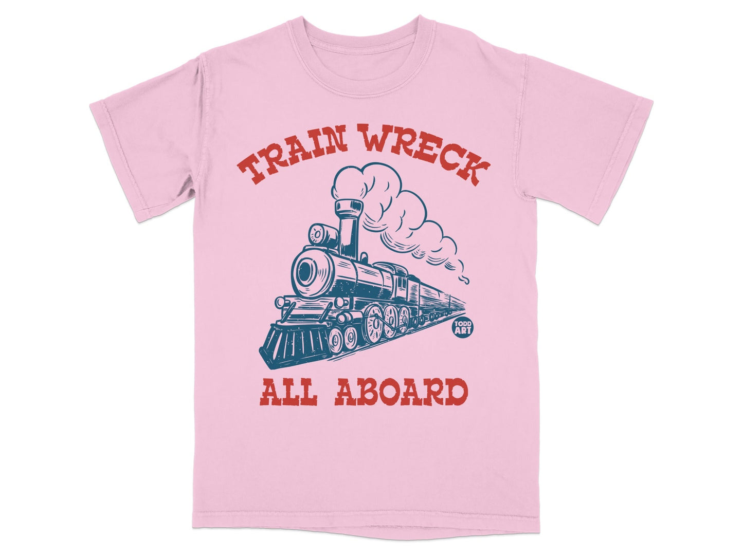 Train Wreck All Aboard Graphic T-Shirt